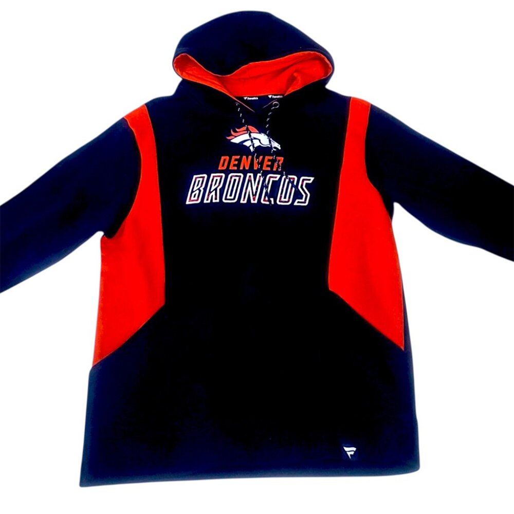 Fanatics Denver Broncos Hoodie L Blue Orange